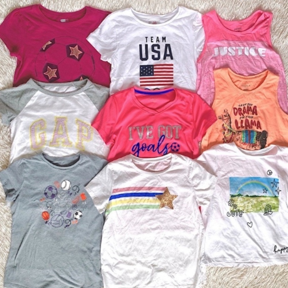 HUGE Girls T-Shirt/Tank Top Bundle/Lot Size 10/12•EUC